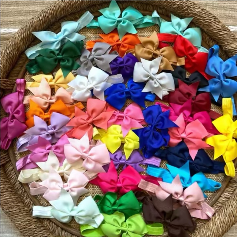 GIRLS BOW HEADBANDS | SETS OF 10